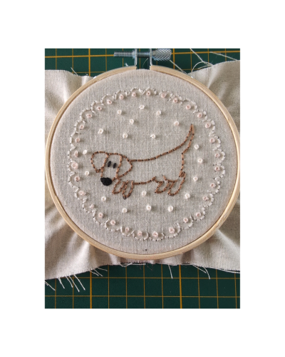 Kit de broderie chien confettis