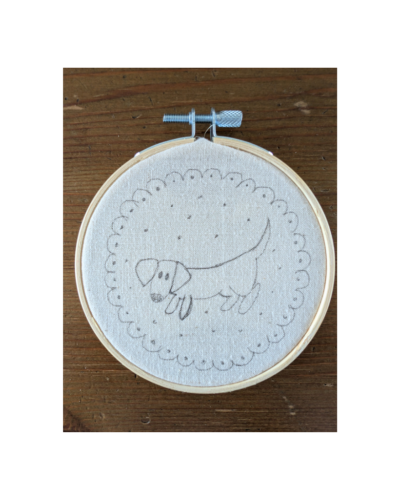 Kit de broderie chien confettis